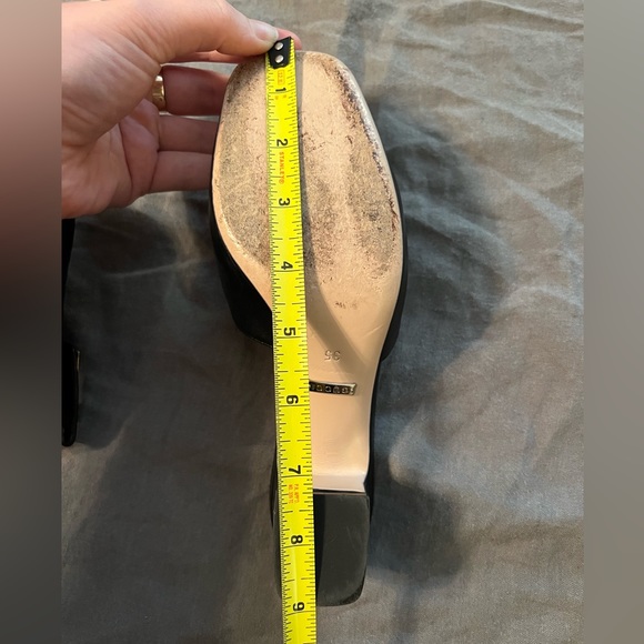 Gucci— Madelyn Malaga Crystal Square G Leather Mules 35 / 36 Block Heel - Picture 4 of 16